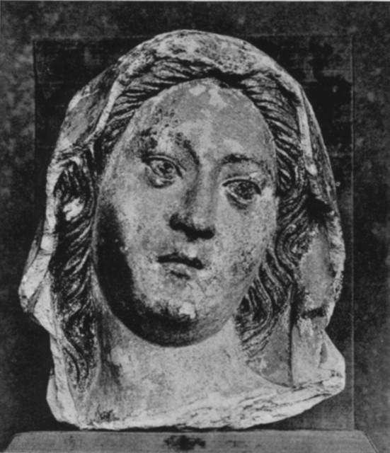 Head of the Virgin, Stone. French, late XIV Century