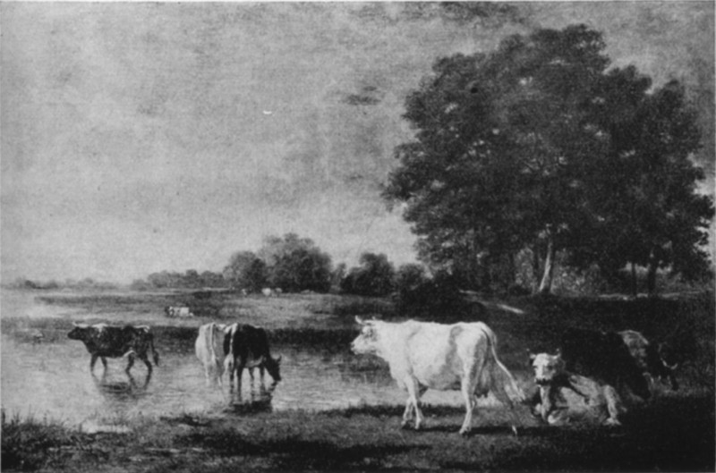 Landscape with Cattle. Constant Troyon, 1810-1865 Landscape with Cattle. Constant Troyon, 1810-1865