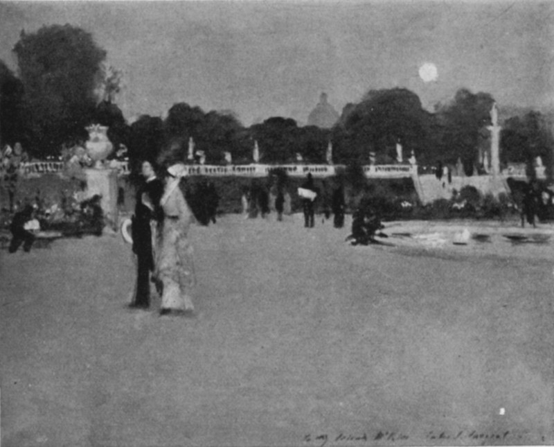 Luxembourg Gardens at Twilight. John S. Sargent, 1856- Luxembourg Gardens at Twilight. John S. Sargent, 1856-