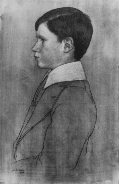 Portrait, Drawing in Chalk and Wash. William Strang, Scotch, 1859-