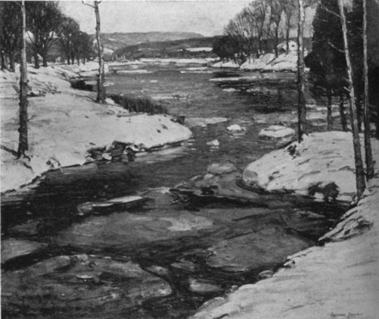 River in Winter. Gardner Symons, 1861- River in Winter. Gardner Symons, 1861-