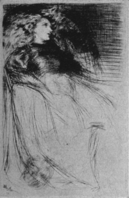 Weary, Dry-point, by James McNeil Whistler, 1834-1903