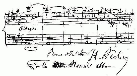 Autograph of Hector Berlioz