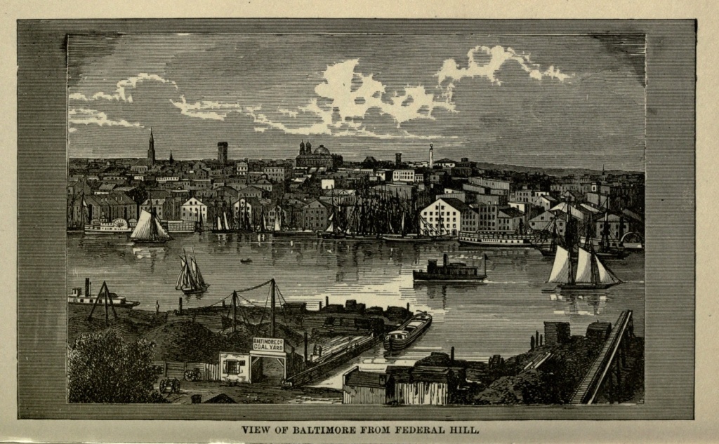 VIEW OF BALTIMORE FROM FEDERAL HILL.