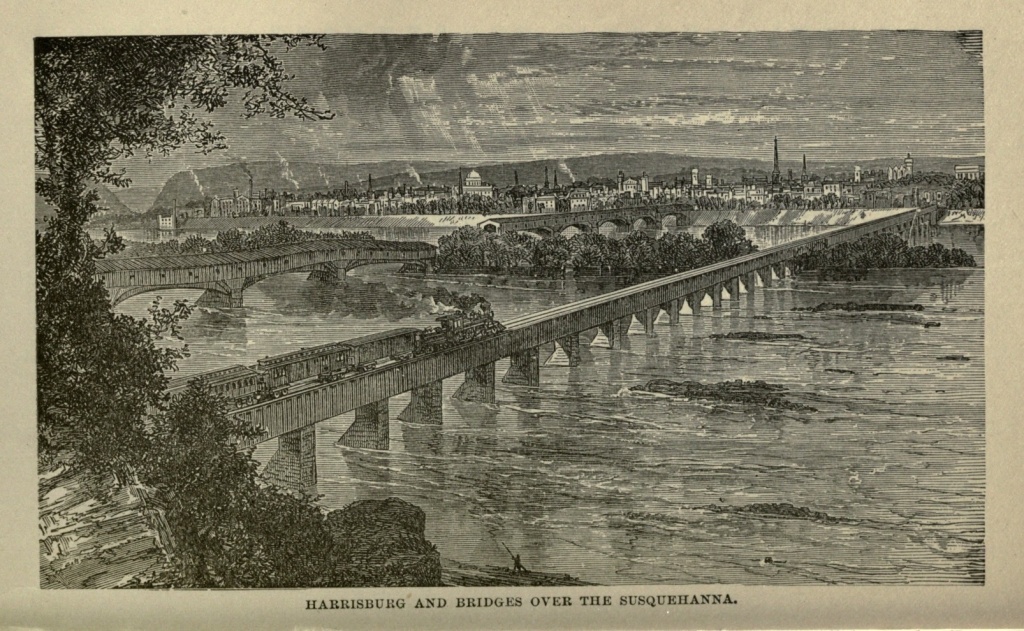 HARRISBURG AND BRIDGES OVER THE SUSQUEHANNA.