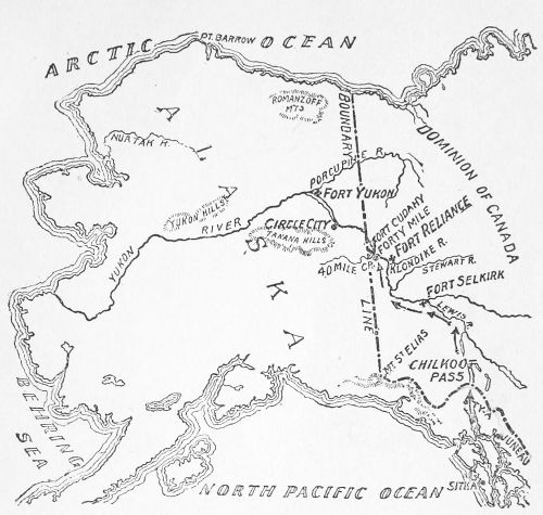 MAP OF THE YUKON GOLD DIGGINGS