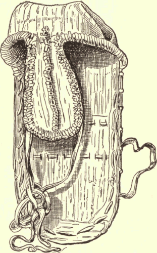 Birch-Bark Cradle from Yukon River, Alaska. (After Mason.) Illustration.