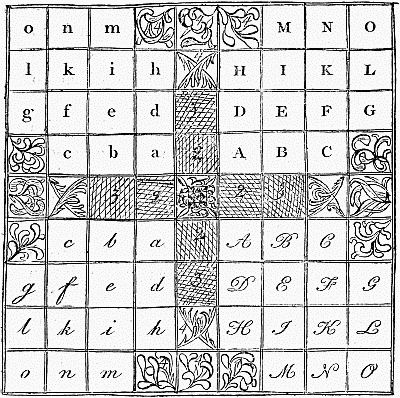 Tablut game board; linked to larger image.