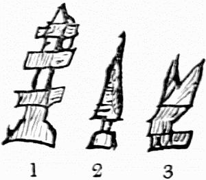 Pieces used in the game Tablut.