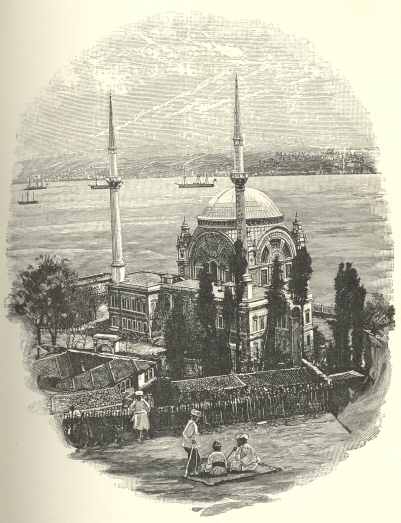 A Mosque on the Bosphorus.  (From a photograph by Frith and Co.,
Reigate)