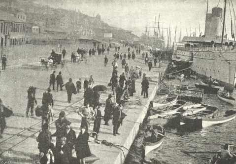 The Quay, Constantinople.  (From a photograph by Fradelle and
Young)