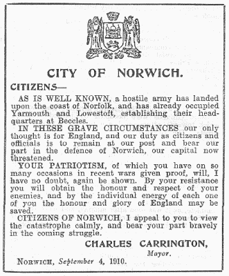 APPEAL ISSUED BY THE MAYOR OF NORWICH