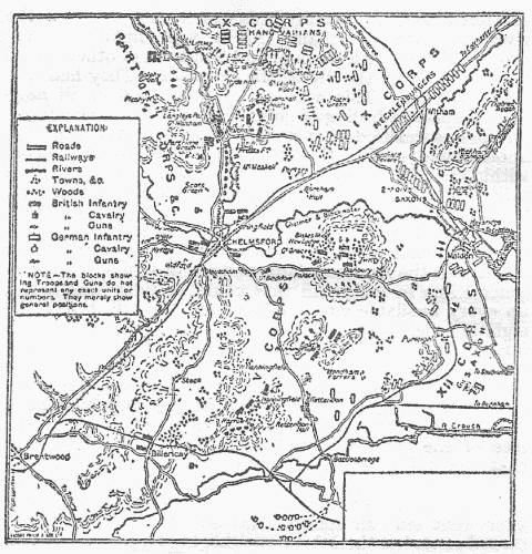 BATTLE OF CHELMSFORD.
Position on the Evening of September 11.