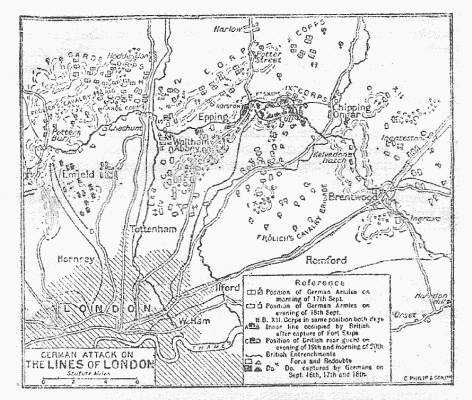 GERMAN ATTACK ON
THE LINES of LONDON