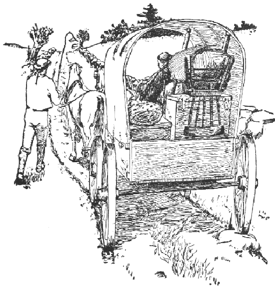 All the things had to be dragged in the wagons