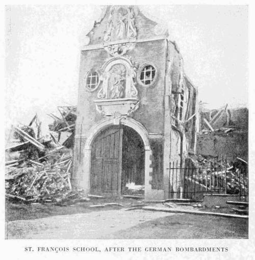ST. FRANOIS SCHOOL, AFTER THE GERMAN BOMBARDMENTS