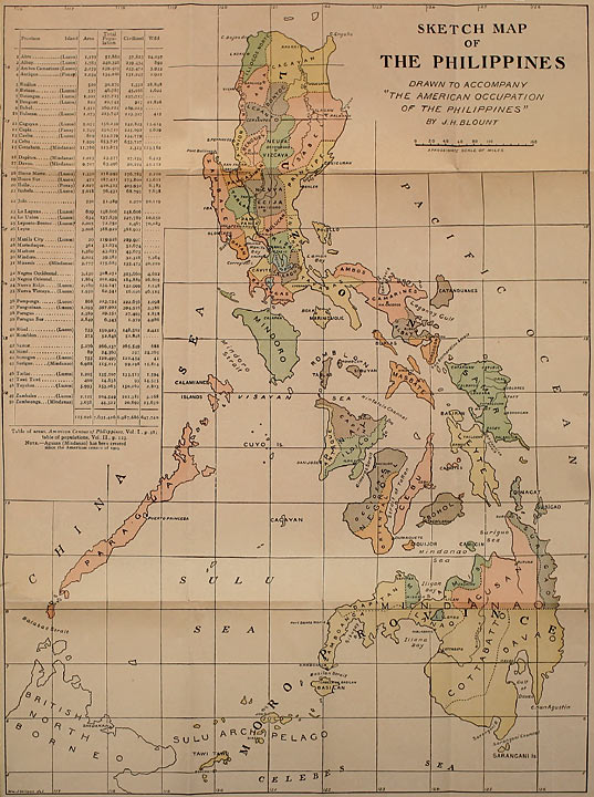 Sketch map of the Philippines.