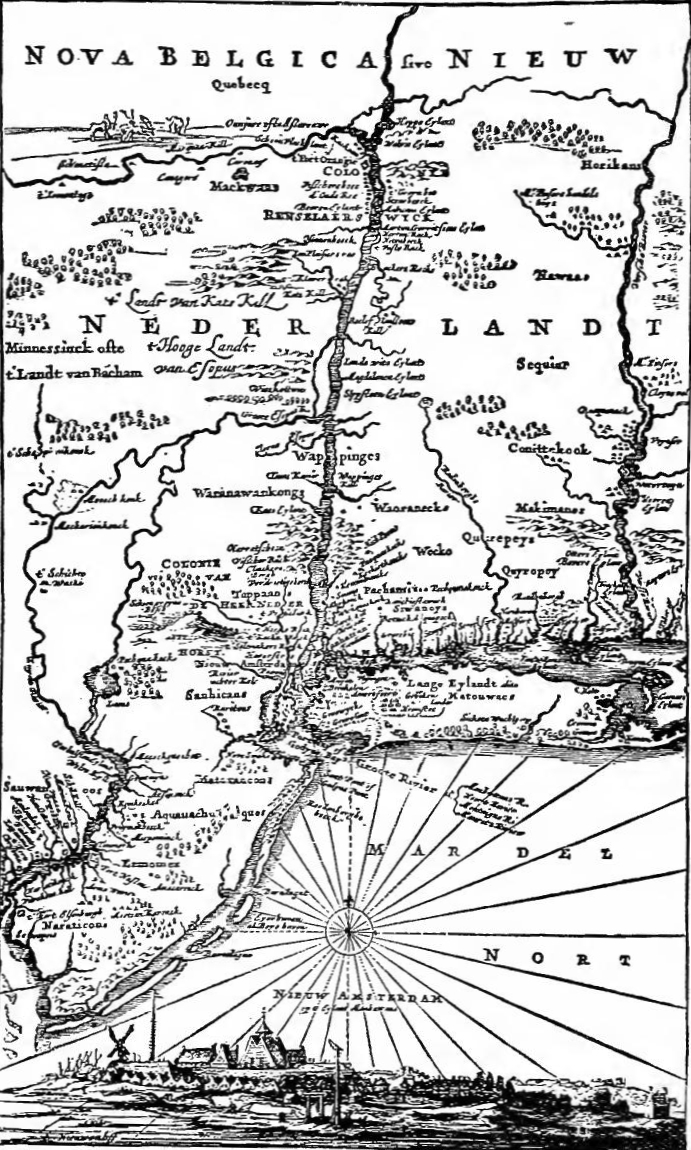 Van Der Donck's Map of New Netherland, 1656.