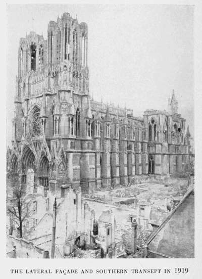 THE LATERAL FAADE AND SOUTHERN TRANSEPT IN 1919