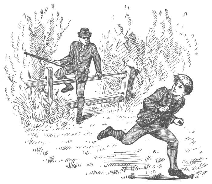 Boy Running from Man