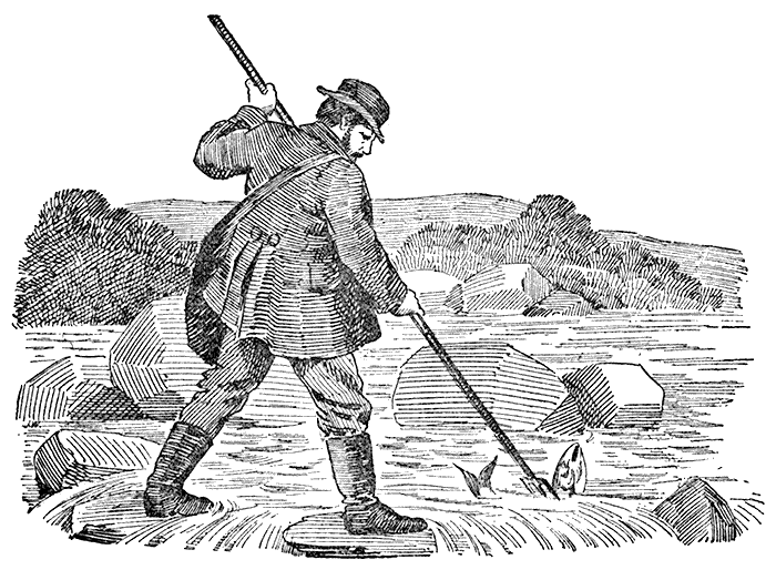 Man Spearing a Salmon