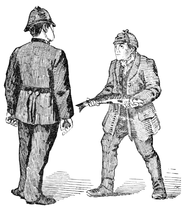 Poacher Presenting Salmon to Constable