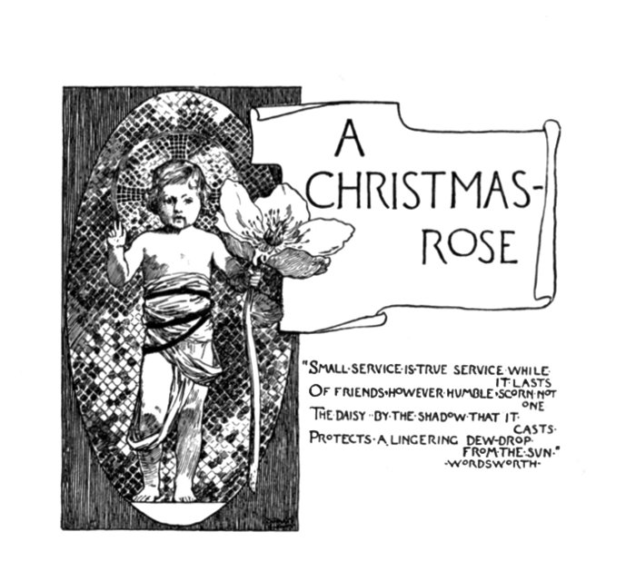 A CHRISTMAS-ROSE. Small service is true service while it lasts Of friends, however humble, scorn not one The daisy by the shadow that it casts Protects a lingering dew-drop from the sun. WORDSWORTH