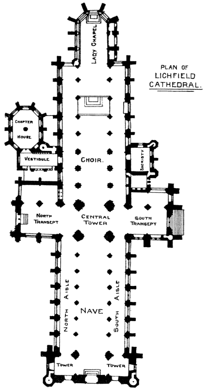 PLAN OF LICHFIELD CATHEDRAL.