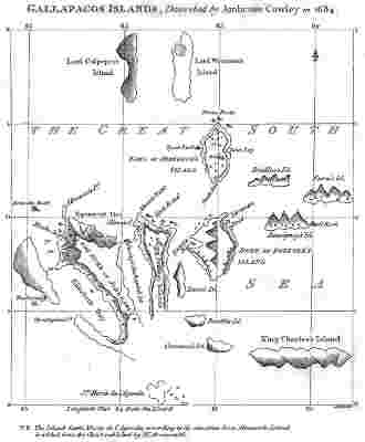 Map of Gallapagos Islands.