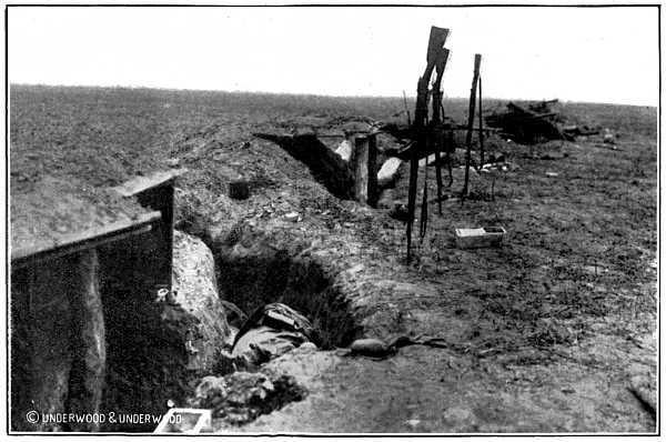 RUSSIAN TRENCH NEAR BREST-LITOVSK. AS THE RUSSIANS LEFT IT