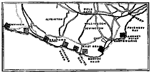 MAP SHOWING THE POINTS WHERE THE INVADERS LANDED.