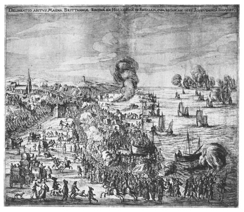 The Queen's Departure from Holland. From an Engraving