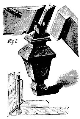 Figure 2, billiard table frame corner