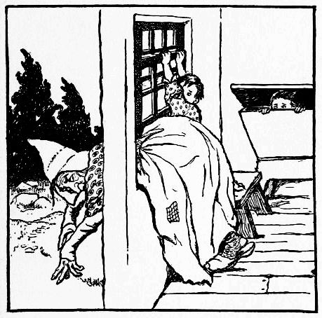boy shutting window on witch