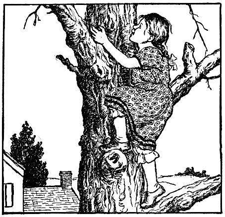 Jane climbing tree