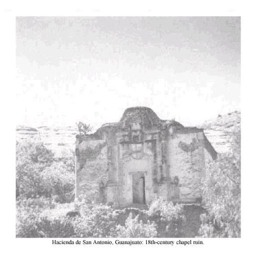 Hacienda de San Antonio, Guanajuato: 18th-century chapel ruin.