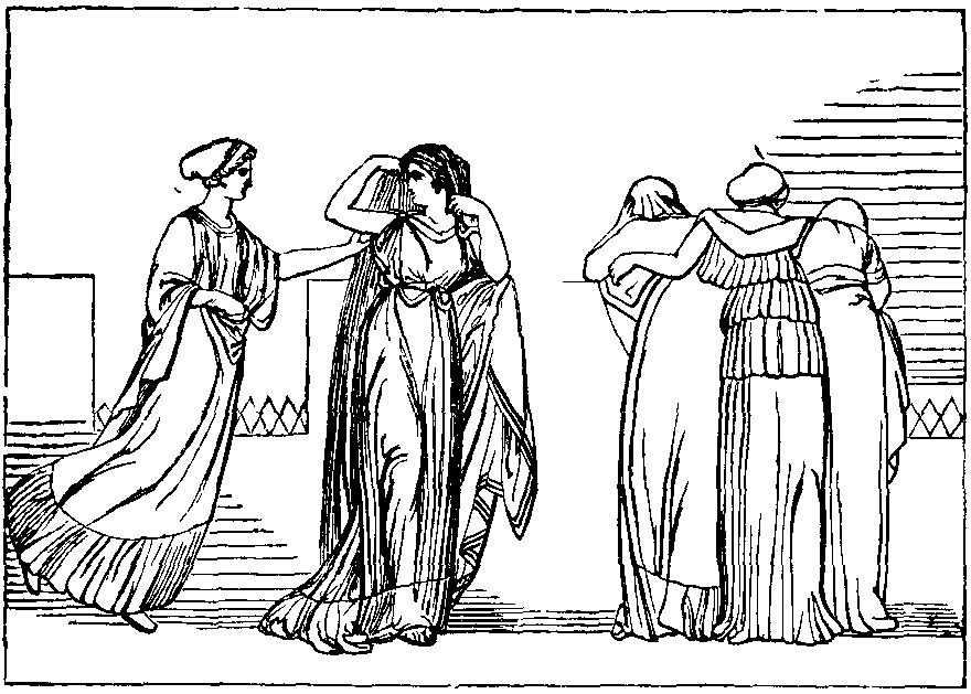 VENUS, DISGUISED, INVITING HELEN TO THE CHAMBER OF PARIS. Illustration: VENUS, DISGUISED, INVITING HELEN TO THE CHAMBER OF PARIS.