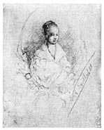 Pencil sketch of Leonora by Rizal.