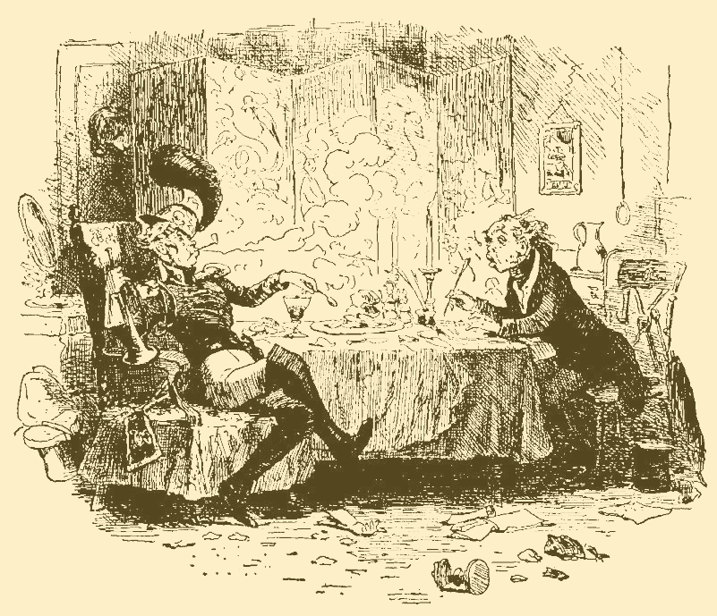 Captain Mickey Free Relating his Heroic Deeds.