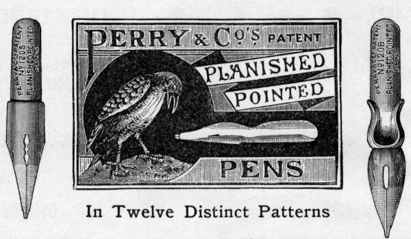 illustration--Logo for Perry's Planished Pointed Pens