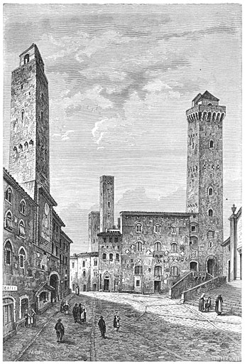 Het Palazzo del Popolo te San-Gimignano.