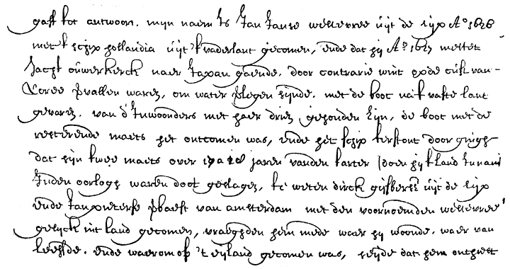 Pagina uit het oorspronkelijke manuscript.