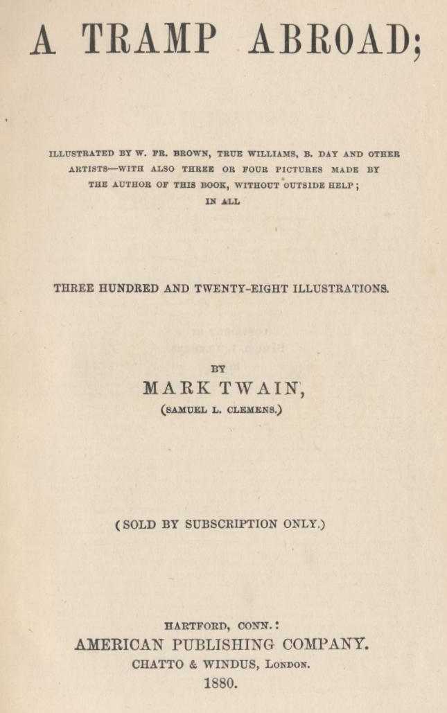 PBS - Mark Twain: A Tramp Abroad 1871.