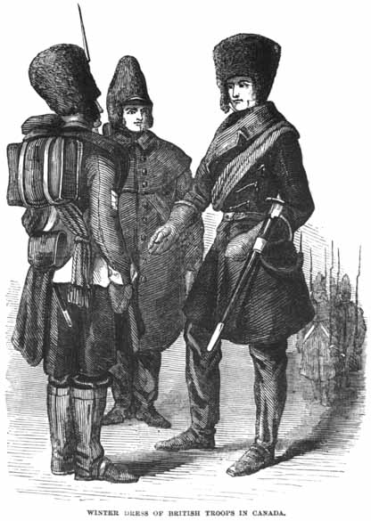 Winter Dress of British Troops in Canada.