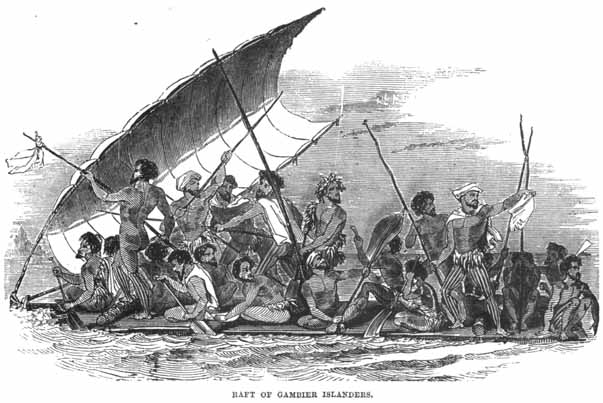 Raft of Gambier Islanders.