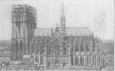 COLOGNE CATHEDRAL
(Before the spires were completed, as shown in a photograph
taken in 1877)