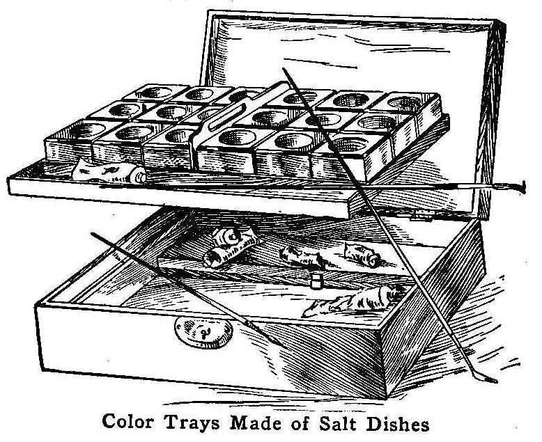 Color Trays Made of Salt Dishes 