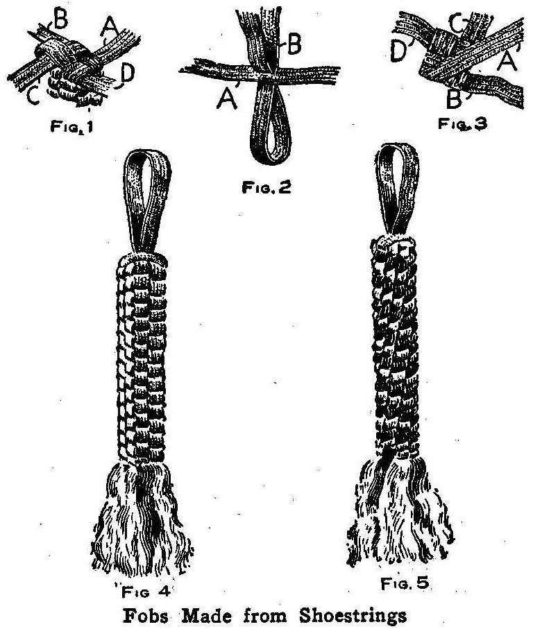 Fobs Made from Shoestrings