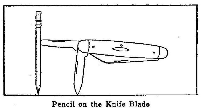 Pencil on the Knife Blade