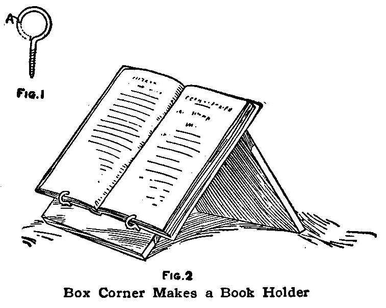 Fig 2. Box Corner Makes a Book Holder